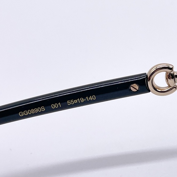 NEW GUCCI GG0890S 001 SQUARE FRAME SUNGLASSES GUCCI GG0890S BLACK - Picture 11 of 14